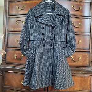 Women's Guess Wool Double Breasted Dress Coat, Size M